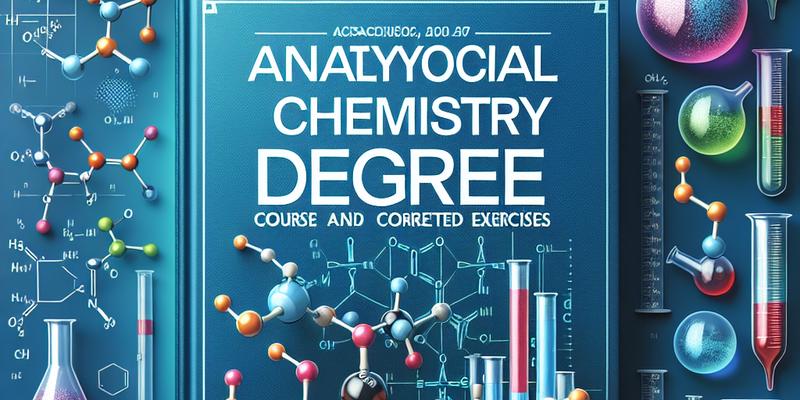 Chimie Analytique Licence : Cours et Exercices Corrigés Chimie Analytique Licence : Cours et Exercices Corrigés